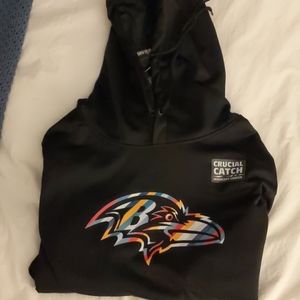 Mens Ravens Crucial Catch Hoodie Size L